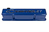 Die-Cast Slant-Edge Valve Covers for 1958-1986 Small Block Chevy with Chevrolet/Bowtie Raised Emblem in Blue Finish - image 2