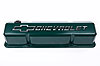 Die-Cast Slant-Edge Valve Covers for 1958-1986 Small Block Chevy with Chevrolet/Bowtie Raised Emblem in Green Finish - image 2