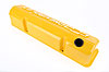 Die-Cast Slant-Edge Valve Covers for 1958-1986 Small Block Chevy with Chevrolet/Bowtie Raised Emblem in Yellow Finish - image 3