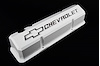 Die-Cast Slant-Edge Valve Covers for 1958-1986 Small Block Chevy with Chevrolet/Bowtie Raised Emblem in White Finish - image 1