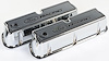Die-Cast Aluminum Tall Valve Covers for Small Block Ford 289-302-351W in Chrome Finish with Ford Racing Emblem - image 1