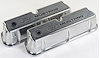 Die-Cast Aluminum Tall Valve Covers for Small Block Ford 289-302-351W in Polished Finish with Ford Mustang Emblem - image 1