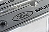 Die-Cast Aluminum Tall Valve Covers for Small Block Ford 289-302-351W in Polished Finish with Ford Mustang Emblem - image 2