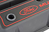 Die-Cast Aluminum Tall Valve Covers for Small Block Ford 289-302-351W in Black Crinkle Finish with Ford Mustang Emblem - image 2