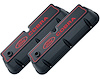 Die-Cast Aluminum Tall Valve Covers for Small Block Ford 289-302-351W in Black Crinkle Finish with Ford Cobra Emblem - image 1