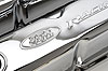 Stamped Steel Tall Valve Covers for Small Block Ford 289-302-351W in Chrome with Embossed Ford Racing Emblem - image 2