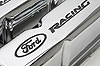 Stamped Steel Tall Valve Covers for Small Block Ford 289-302-351W in Chrome Finish with Black Ford Racing Emblem - image 2