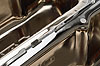 Stamped Steel Tall Valve Covers for Small Block Ford 289-302-351W in Chrome Finish with Black Ford Racing Emblem - image 4