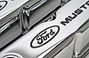 Stamped Steel Tall Valve Covers for Small Block Ford 289-302-351W in Chrome Finish with Black Ford Mustang Emblem - image 2