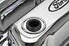 Stamped Steel Tall Valve Covers for Small Block Ford 289-302-351W in Chrome Finish with Black Ford Mustang Emblem - image 3