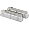 Slant-Edge Tall Aluminum Valve Covers for Small Block Ford 289-302-351W in Cast Gray Crinkle with Raised Ford Racing Emblem - image 4