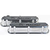 Slant-Edge Tall Aluminum Valve Covers for Small Block Ford 289-302-351W in Polished Finish with Recessed Black Ford Racing Logo - image 3