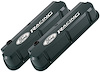 Slant-Edge Tall Aluminum Valve Covers for Small Block Ford 289-302-351W in Green Finish with Raised Ford Racing Emblem - image 1