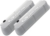 Slant-Edge Tall Aluminum Valve Covers for Small Block Ford 289-302-351W in White Finish with Raised Ford Racing Emblem - image 1