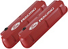 Slant-Edge Tall Aluminum Valve Covers for Small Block Ford 289-302-351W in Red Finish with Raised Ford Racing Emblem - image 1