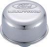 Chrome Push-In Valve Cover Air Breather Cap with Ford MUSTANG Emblem - image 1