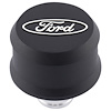 Push-In Aluminum Valve Cover Air Breather Cap with Raised & Machined Oval Ford Emblem in Black Crinkle Finish - image 1