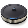 Black Crinkle Officially-Licensed Mopar Air Cleaner [Recessed Blue Emblem] - image 1