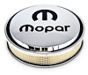 Chrome Officially-Licensed Mopar Slant-Edge Air Cleaner [Recessed Black Emblem] - image 1