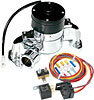 Electric Water Pump Kit Includes: Polished Small Block Chevy Electric Water Pump, Harness & Relay Kit - image 1