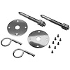 Hood Pin Kit Includes: Stainless Steel Scuff Plates, Safety Pins, and Hardware - image 1