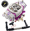 Race Series 750 CFM Drag Race Gasoline Carburetor Kit w/Black -8AN Dual Feed Fuel Line and Gauge - image 1