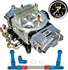 Street Series Mechanical Secondary Carburetor Kit 600 cfm Electric Choke with -6AN Blue/Red Duel Feed Fuel Line & Gauge - image 1
