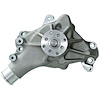High-Flow Aluminum Long Water Pump for Small Block Chevy in As-Cast Satin Finish - image 1