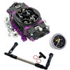 Race Series 850 CFM Drag Race Gasoline Kit [Black Teflon Finish] w/-6AN Dual Feed Fuel Line and Gauge - image 1