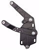 1094BS Billet Aluminum Hood Hinge Kit for 1956 Ford F-100 Truck w/Steel Hood [Black Anodized Solid Frame] - image 1