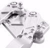 1094NS Billet Aluminum Hood Hinge Kit for 1956 Ford F-100 Truck w/Steel Hood [Natural Finish Solid Frame] - image 4