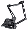 1168BF Billet Aluminum Hood Hinge Kit for 1960-1966 GM Trucks w/Fiberglass Hood [Black Anodized Air Frame] - image 1