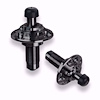 9585B Universal Adjustable Hood Poppers w/Base Plate [Black Anodized] - image 1