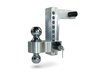 HP10598-1 Ball Mount Set , Aluminum, 2" & 2 5/16" Balls, 2" Receiver, 8" Adjustable Drop (Clear Anodized) - image 2