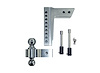 HP10599-1 Ball Mount Set , Aluminum, 2" & 2 5/16" Balls, 2.5" Receiver, 8" Adjustable Drop (Clear Anodized) - image 1