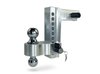 HP10599-1 Ball Mount Set , Aluminum, 2" & 2 5/16" Balls, 2.5" Receiver, 8" Adjustable Drop (Clear Anodized) - image 2