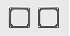 Large Open Square Flange Gasket Non-stick - image 1