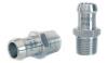Heater Hose Fitting, Straight, 1/2 in. NPT x 5/8 in. Hose Barb, 1 3/4 in. Length [Polished Finish] - image 1