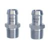 Heater Hose Fitting Set, Straight, 1/2 in. NPT x 5/8 in. Hose Barb, 1 3/4 in. Length [Natural Finish] - image 1