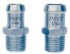 Heater Hose Fitting Set Includes: (1) 1/2 in. NPT x 5/8 in. Hose, (1) 1/2 in. NPT x 3/4 in. Hose, 1 3/4 in. Length [Polished] - image 1