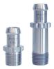Heater Hose Fitting Set, 1/2 in. NPT x 5/8 in. Hose, Includes: (1) 1 3/4 in. Length, (1) 2 7/8 in. Length [Natural Finish] - image 1