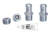 Koolkitz Fitting Kit Includes: (2) 1/2 in. NPT x 5/8 in. Hose Barb Fittings, (2) 1/2 in. NPT Plug Fittings [Polished Finish] - image 1