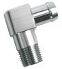 Heater Hose Fitting, 90-Degree, 1/2 in. NPT x 5/8 in. Hose Barb, 2 1/8 in. Length [Polished Finish] - image 1