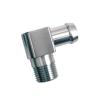 Heater Hose Fitting, 90-Degree, 1/2 in. NPT x 5/8 in. Hose Barb, 1 3/4 in. Length [Polished Finish] - image 1