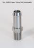 Heater Hose Fitting, Straight, 1/4 in. NPT x 1/2 in. Hose Barb, 1 3/4 in. Length [Polished Finish] - image 1