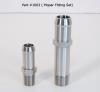 Heater Hose Fitting Set Includes: 3/8 in. NPT x 5/8 in. Hose - 3 in. L, (1) 1/4 in. NPT x 1/2 in. Hose - 1 3/4 in. L [Polished] - image 1