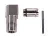 Heater Hose Fitting, 90-Degree, 1/2 in. NPT x 5/8 in. Hose Barb, 2 1/8 in. Length [Polished Finish] - image 1
