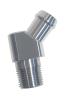 Heater Hose Fitting, 45-Degree, 3/8 in. NPT x 5/8 in. Hose Barb, 1 3/4 in. Length [Natural Finish] - image 1