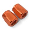 Full Flow Hose End Socket [Orange Anodized Mirror Finish] - image 3