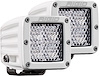 602513 D-Series PRO Light, Flood Diffused, Surface Mount, White Housing, Pair